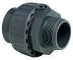 Enlace 3 piezas PVC mixto rosca macho