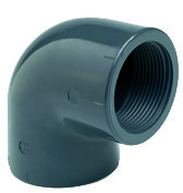 Codo 90º rosca de PVC
